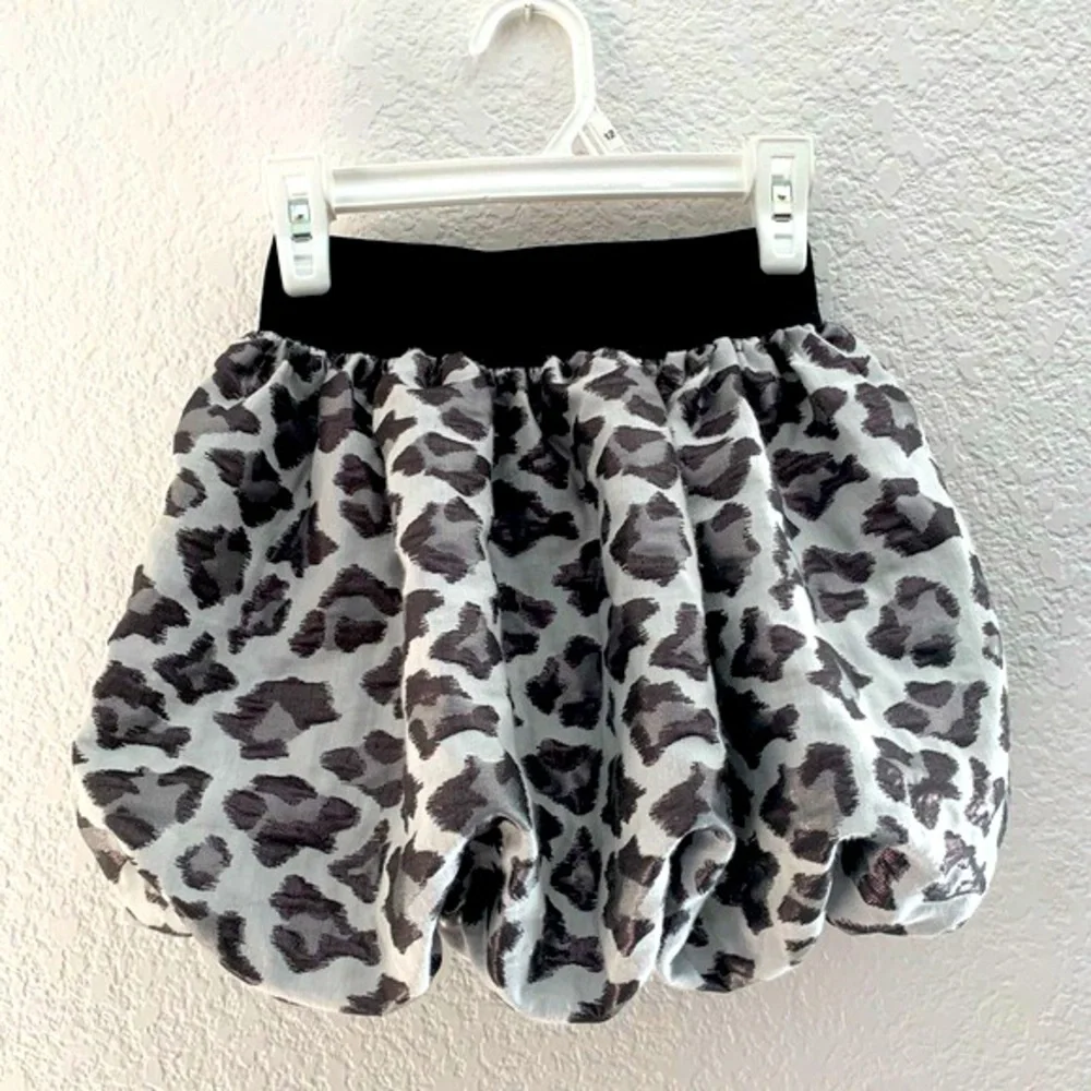 The Children’s Place Leopard Print Shimmer Bubble Skirt, Size M 7/8